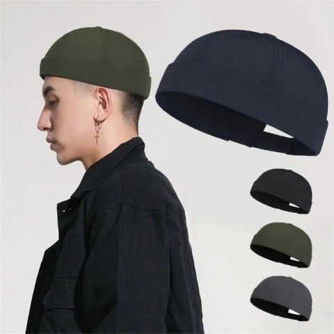 Berets Unisex Spring Summer Casual Melon Skin Beret Hats Without Brim