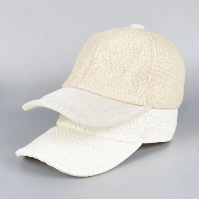 Unisex 2025 Spring Summer Ball Cap - Straw Snapback for Men Women