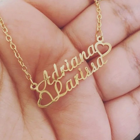 Personalized Stainless Steel Couple Name Necklaces - Perfect Valentine's Gift