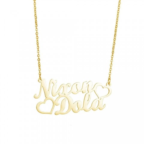 Personalized Stainless Steel Couple Name Necklaces - Perfect Valentine's Gift