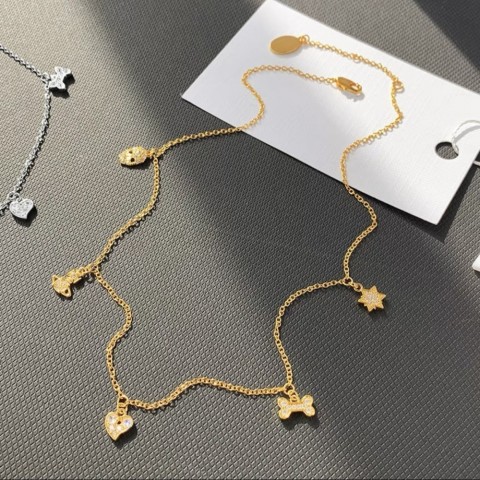 Vivien Westwood Inspired Luxury Diamond-Style Star Pendant Necklace