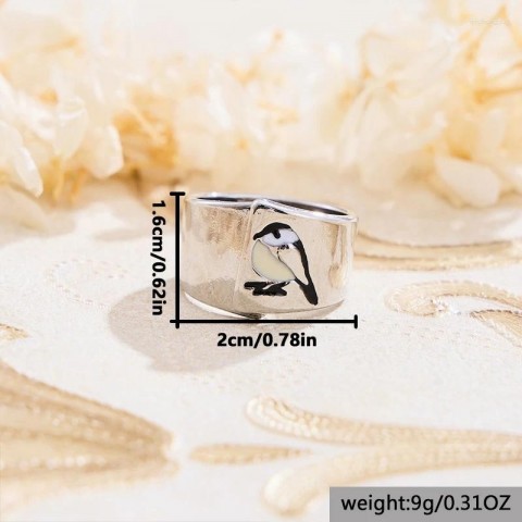 Elegant Vintage Bird Pattern Cluster Rings for Women