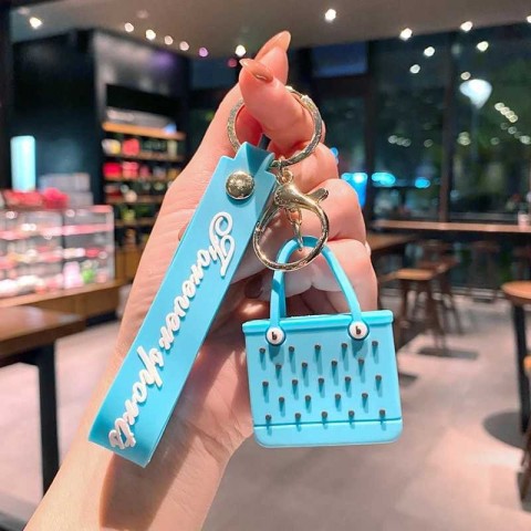 Cute Beach Keychains for Women - Soft Silky Fashion Seaside Car Keychain H250111