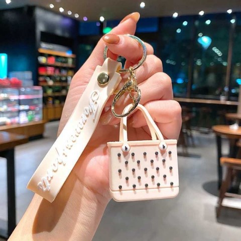 Cute Beach Keychains for Women - Soft Silky Fashion Seaside Car Keychain H250111