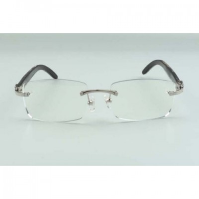 Luxury Natural Black Textured Buffalo Horns Glasses Frame 3524012, Unisex Sunglasses with Anti-Reflection Coating