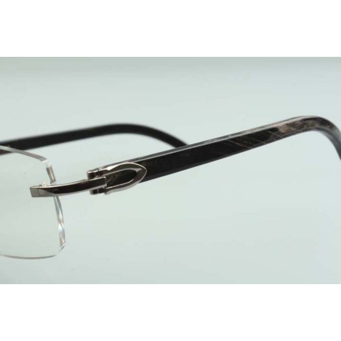 Luxury Natural Black Textured Buffalo Horns Glasses Frame 3524012, Unisex Sunglasses with Anti-Reflection Coating