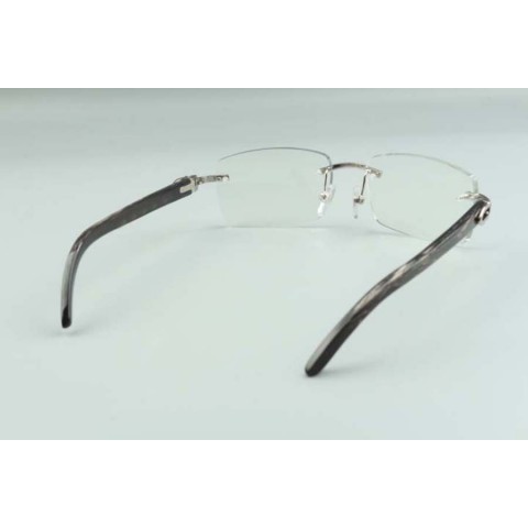 Luxury Natural Black Textured Buffalo Horns Glasses Frame 3524012, Unisex Sunglasses with Anti-Reflection Coating