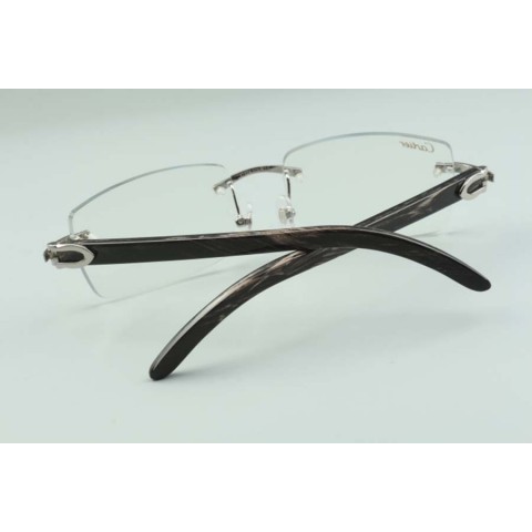Luxury Natural Black Textured Buffalo Horns Glasses Frame 3524012, Unisex Sunglasses with Anti-Reflection Coating
