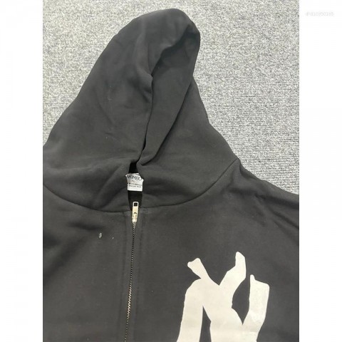 Men's High-Quality Original Design Black Zipper Tracksuits with Comfortable Hoodies and Sweatpants