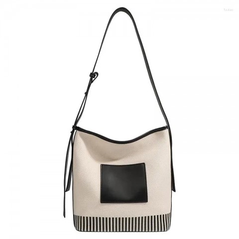 Fashionable 2025 Women's High-capacity Lightweight Drawstring Commute Shoulder Bucket Bag