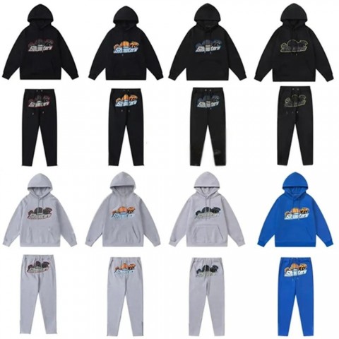 2025 Men's Y2K Embroidered Tracksuit, Warm Hoodie & Zipper Pants, Sizes S-XL