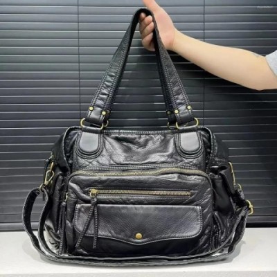 Y2K Fashion Women's Multi-Pocket Large Capacity Motorcycle Shoulder Bag