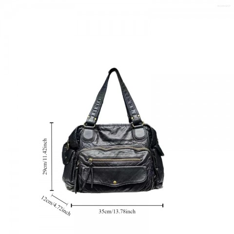 Y2K Fashion Women's Multi-Pocket Large Capacity Motorcycle Shoulder Bag