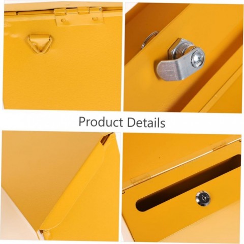Secure Metal Wall-Mounted Mailbox with Key Lock for Outdoor Use