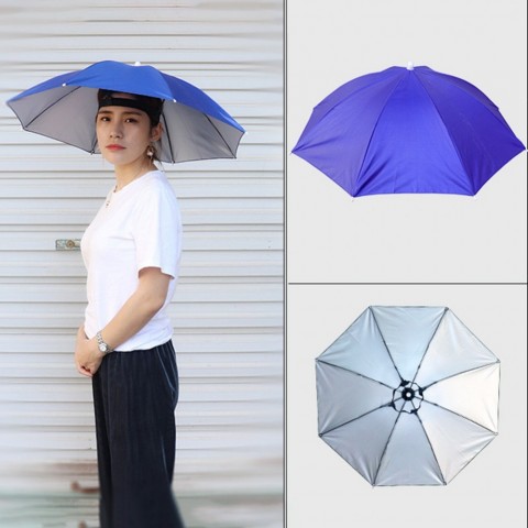 Umbrella Hat for Men - Hands-Free Foldable Fishing Cap