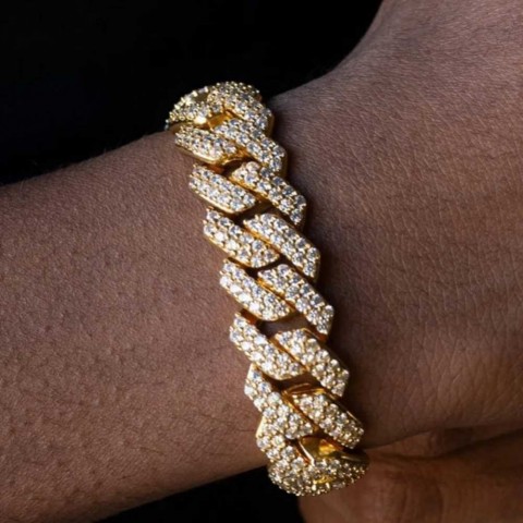 Chain Women's Iced Out Crystal Prong Cuban Chain Luxury Rhinestone Link Unisex Punk Jewelry Q250103