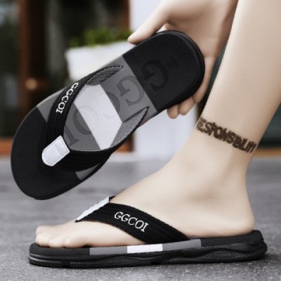 Free Shipping Men's Black Comfortable Summer Beach Flip Flops EUR 38-45