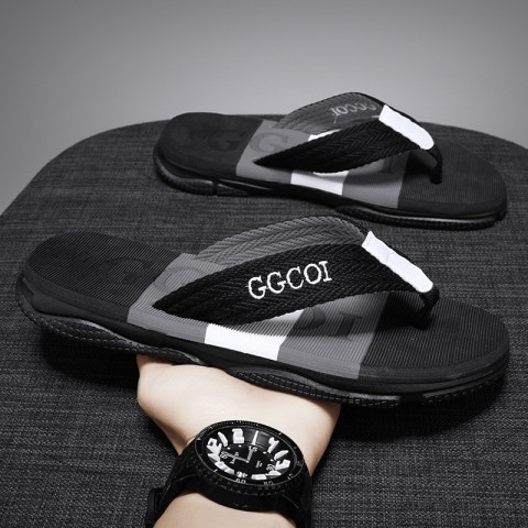 Free Shipping Men's Black Comfortable Summer Beach Flip Flops EUR 38-45
