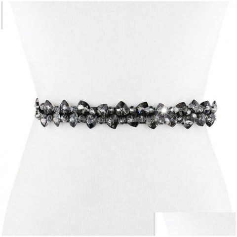 Elegant Women's Crystal Rhinestone Belt - Thin Waist Stylish Accessories J23 Dhibr