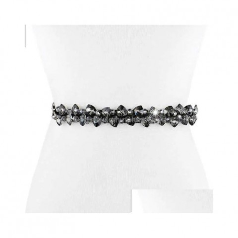 Elegant Women's Crystal Rhinestone Belt - Thin Waist Stylish Accessories J23 Dhibr