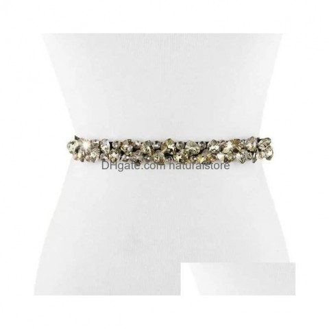 Elegant Women's Crystal Rhinestone Belt - Thin Waist Stylish Accessories J23 Dhibr
