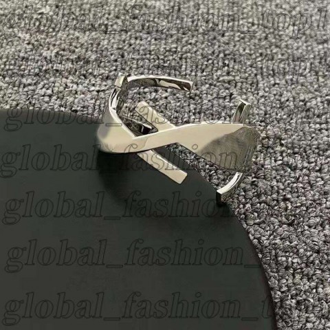 Luxury Yevs Sain Laurant Women's 14K Gold Plated Charm Bracelet with Crystal Letters