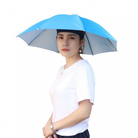 Umbrella Hat for Men - Hands-Free Foldable Fishing Cap