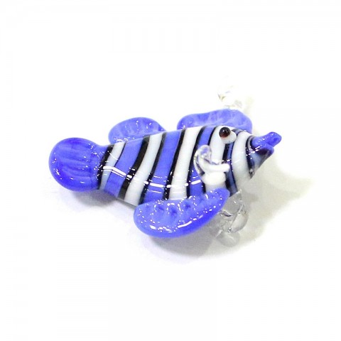 Cute Mini Ocean Fish Charms 2pcs Sea Glass Pendant DIY Jewelry Making Accessories