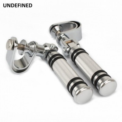 Highway Footrest Clamp for Harley Chopper Bobber, 1-1 1/4", Chrome Aluminum Steel