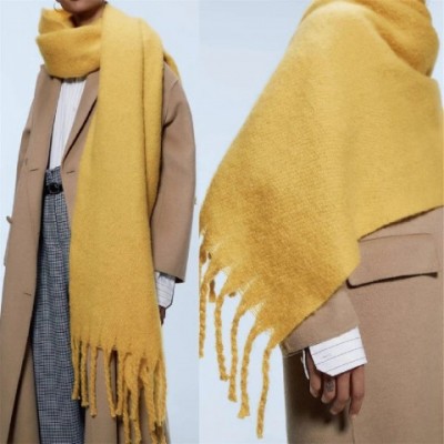 Luxury Women's Thick Pashmina Scarf with Soft Tassels