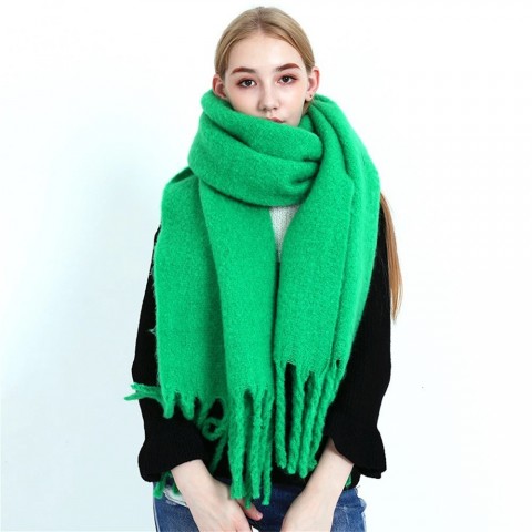 Luxury Women's Thick Pashmina Scarf with Soft Tassels