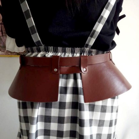 Sexy Boho Leather Belt for Women with Tassels and Metal Buckle