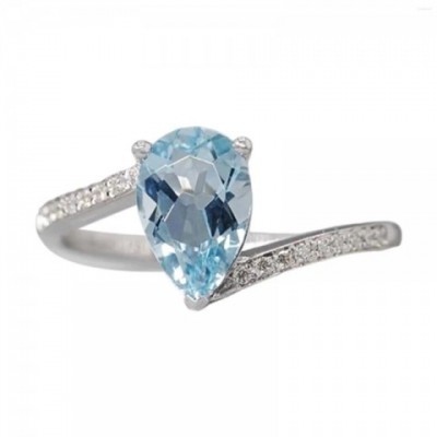 Luxury Tear Shape Wedding Rings for Valentines Day & Anniversary Engagement