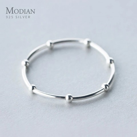 Modian Sterling Silver Adjustable Bangle for Women - Stylish and Customizable