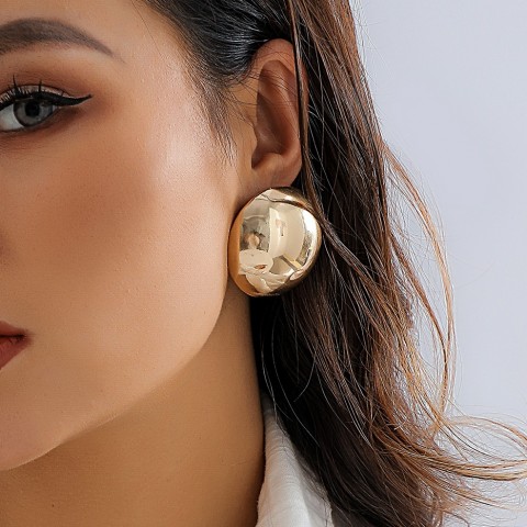 Charm Ingemark Women's Vintage Gold Steampunk Ball Stud Earrings