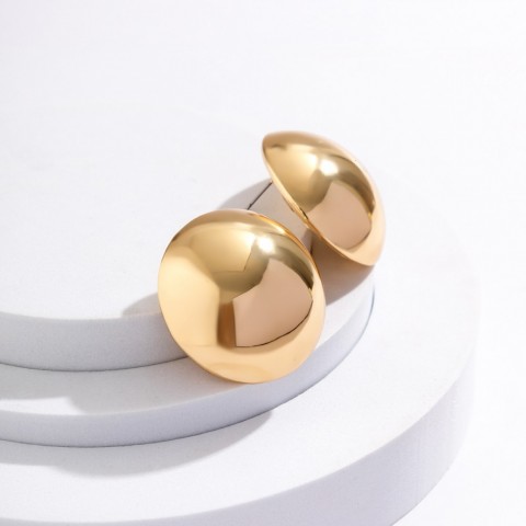Charm Ingemark Women's Vintage Gold Steampunk Ball Stud Earrings