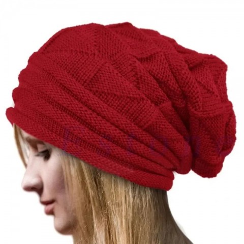 Warm Solid Oversized Beanies for Men & Women
