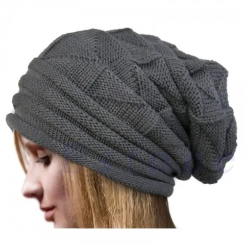 Warm Solid Oversized Beanies for Men & Women