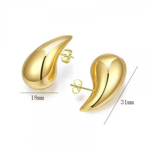 Elegant 18K Gold Plated Teardrop Earrings for Women