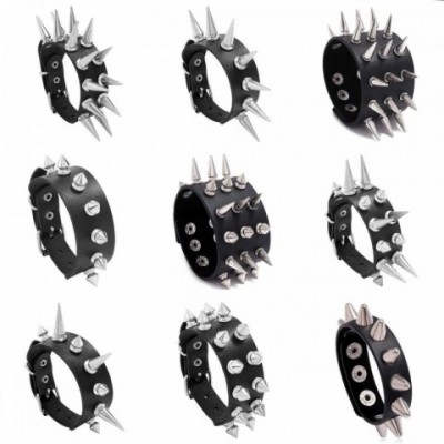 Gothic Punk Silver Spiked Bracelet for Men and Women