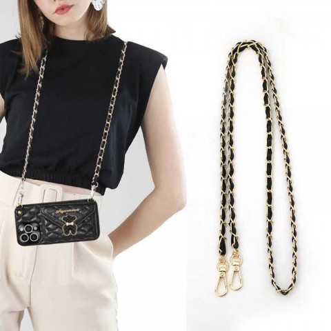 Designer Anchor Chain Key Ring in Metal with PU Leather Strap