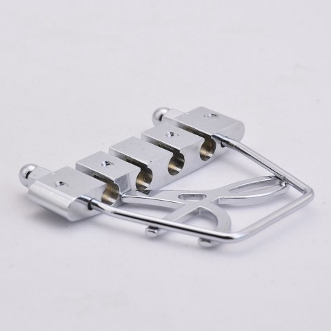 guitarfamily 4-String Trapeze Tailpiece in Chrome for Archtop Jazz Bass