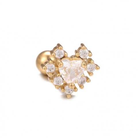 Stylish Geometric Copper Zircon Stud Earrings for Women - Wedding Gift H25116