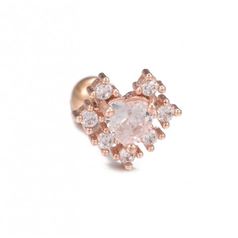Stylish Geometric Copper Zircon Stud Earrings for Women - Wedding Gift H25116