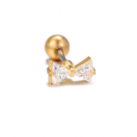 Stylish Geometric Copper Zircon Stud Earrings for Women - Wedding Gift H25116