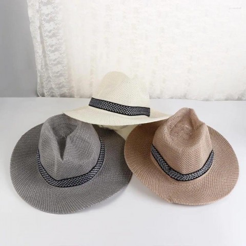 Berets Fisherman Style Dad Hat - Fashionable Straw Sun Hat for Men