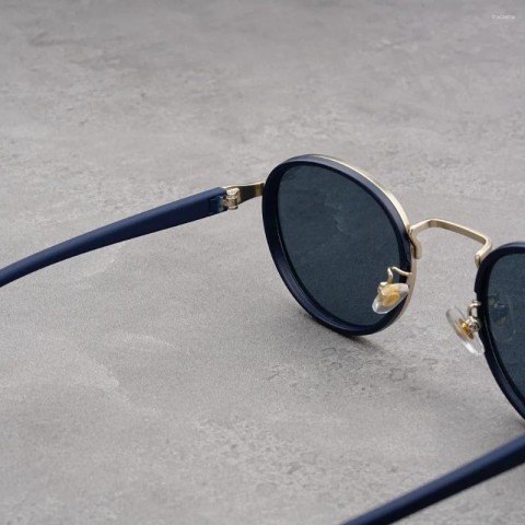 Luxury Vintage Men's Alloy Anti-Blue Light Sunglasses with Clear Gradient Lenses
