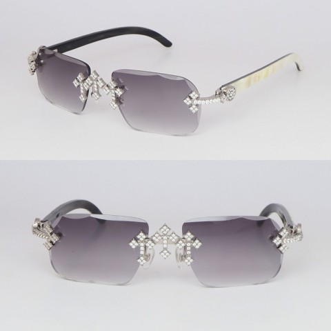 New 3524012 Rimless Sun Glasses with Moissanite Set