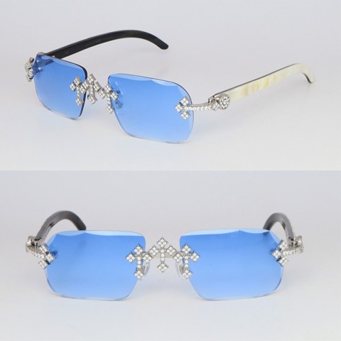 New 3524012 Rimless Sun Glasses with Moissanite Set