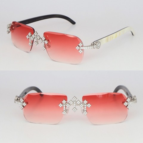 New 3524012 Rimless Sun Glasses with Moissanite Set
